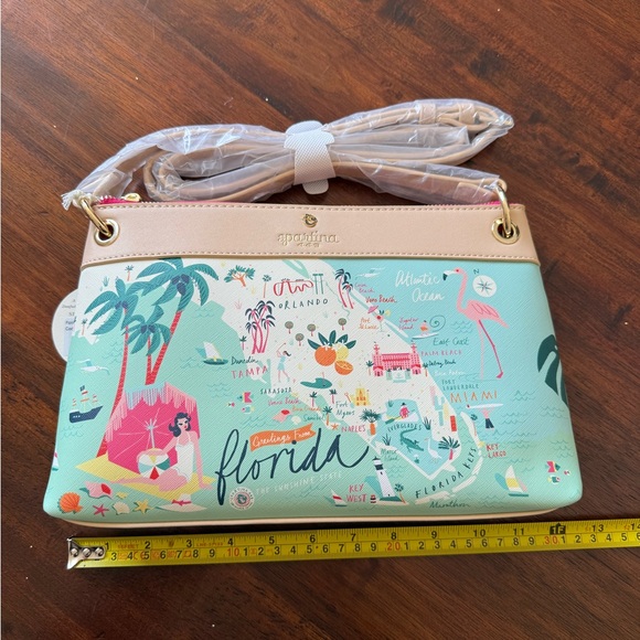 Spartina 449 Aqua Florida Crossbody Bag - Picture 3 of 5